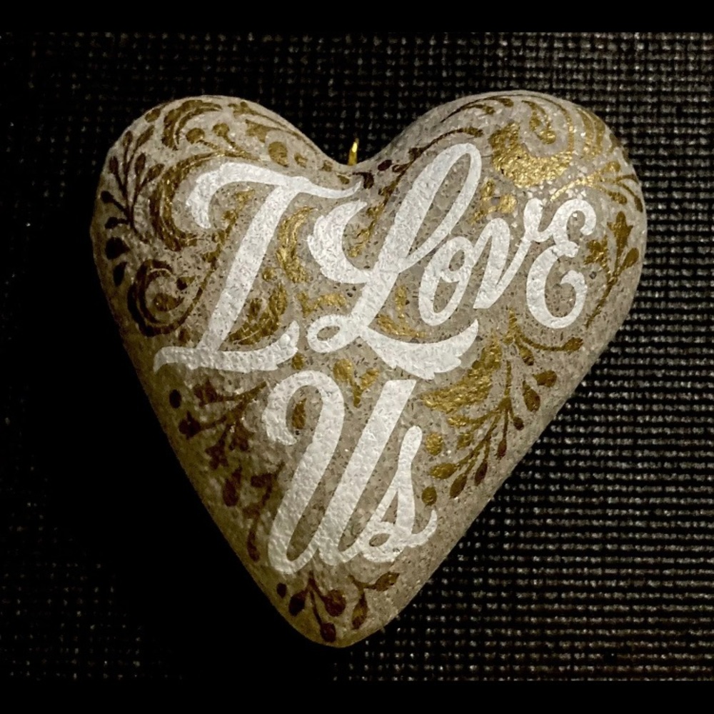 Hallmark "I Love Us" Concrete Heart 2019 Keepsake Ornament Christmas Ornament